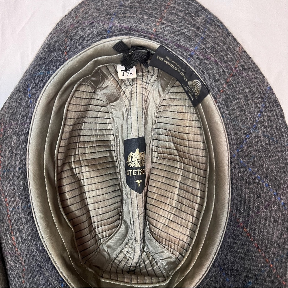 Stetson Gray Plaid Hat